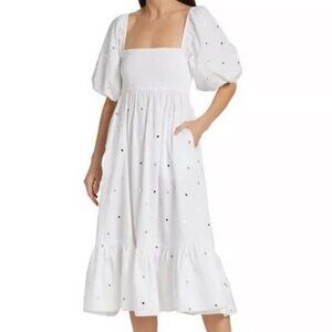 NEW $575 RHODE ELOISE DRESS IN WHITE MIRROR SIZE M